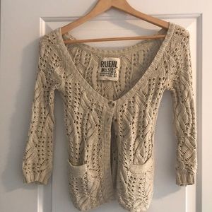 Anthropologie Style Crochet Cardigan